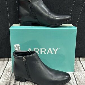Array Aspen Black Leather Bootie Size 8.5 M